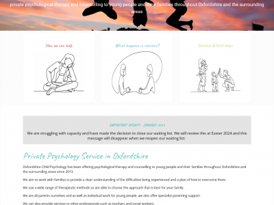 child psychologist website design uk